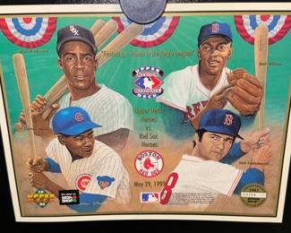 SIX MLB Boston Red Sox Negro Leagues Numbered Art Prints