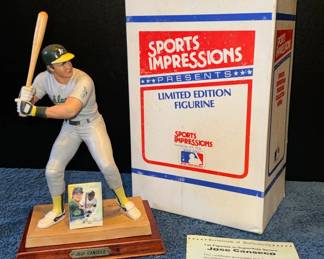 Jose Canseco Oakland A's Porcelain Figure Sports Impressions