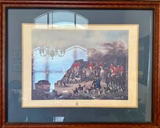 $185 Bury Hunt Fox Hunting Framed Print