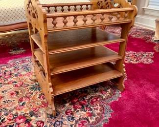 Wooden Spindle 4 Shelf Table 17"L x 16.5W x 22"H 