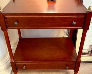 Two Drawer Side Table  24.5"W x 30.5"H x 17"D