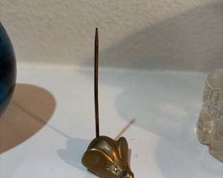 Brass Mouse Memo Ticket Holder