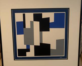 Framed & Matted Silkscreen "Woman" by Yaacov Agam