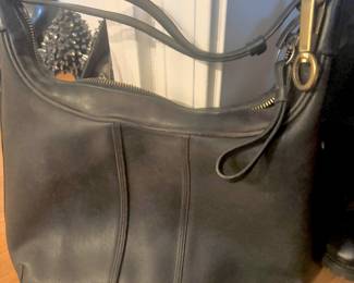 Coach Hampton Black Leather Shoulder Bag 