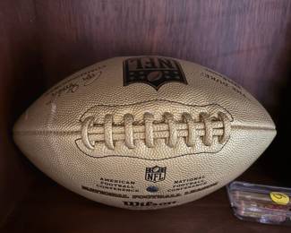 Gold Colored "THE DUKE" Wilson NFL Football