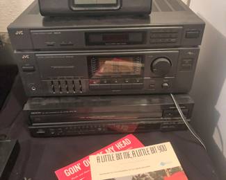 1990's JVC  FM/AM Computer Controlled Stereo Receiver, Denon 6 Compact Disc Changer – DCM-460