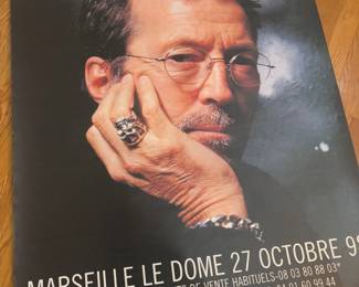 1998 Eric Clapton Swedish Concert Tour Poster