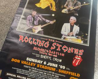 1999 Rolling Stones Concert Tour "Bridges to Babylon" Poster