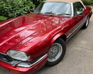 Red Jaguar XJS Convertible,  Sales details in description