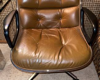 Knoll Leather Desk Chair (Charles Pollock?)