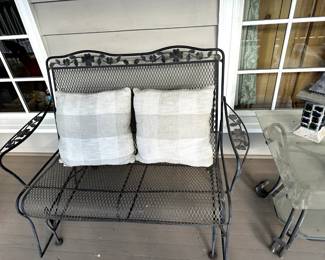 110-Black Wrought Iron Glider