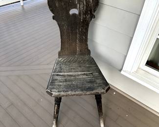 112 - Black Primitive Chair 