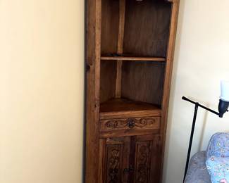 001 - Rustic Wood Corner Cabinet 30x82