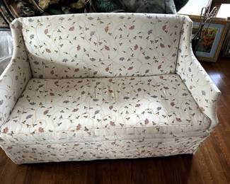 040- Ivory Embroidered Settee 53x33