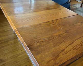 Dining table with 2 leaves - fully extended 75" x 42"