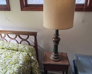 WICKER END TABLE