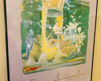 1991 framed poster of Rex New Orleans Mardi Gras