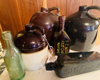 crocks, bottles etc