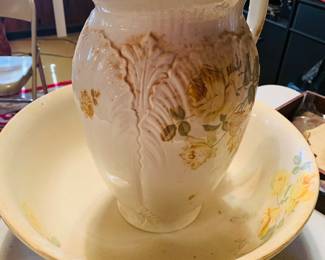 early wash bowl and pitcher