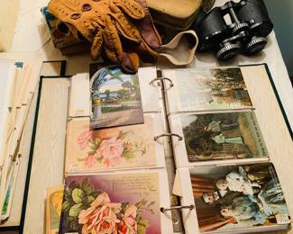 large collection of vintage postcards