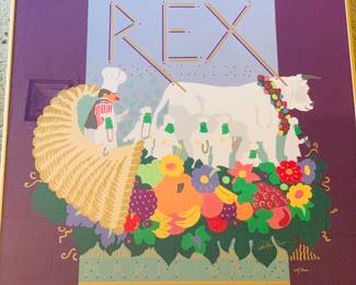 1995 framed Mardi Gras poster Rex