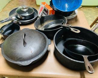 cast iron and stainless cookware
