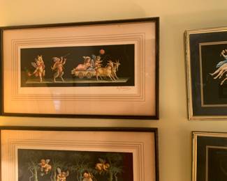 2 early 20th century Italian gouaches by Italian artist Fenderico