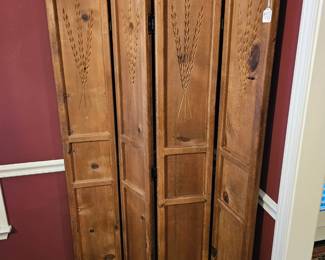 Vintage pine room divider