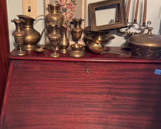 Vintage Brass, Antique Secretary Desk