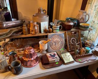 Vintage Wood Decor, Pottery, Primitives