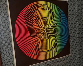 Vintage Day-Glo Zig Zag Poster
