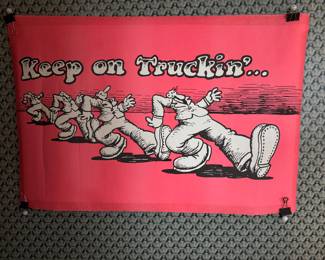 Vintage Day-Glo Keep on Truckin' Poster