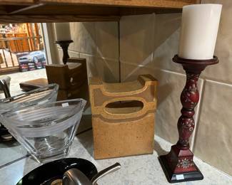 Vases, candlestick