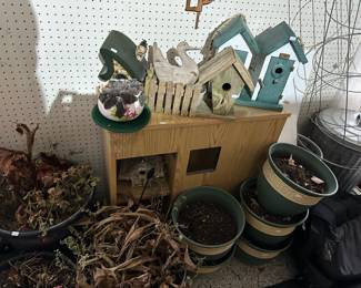 Planters, Bird houses