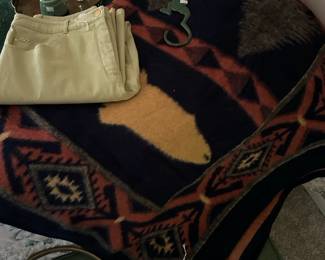 Brass Tray, Wool Blankets