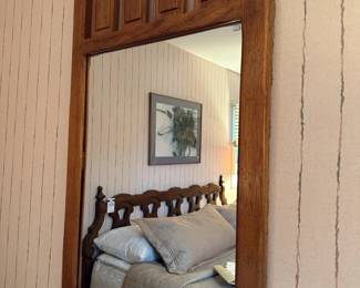 Wood framed mirror