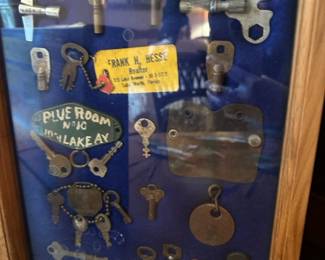 Old Key Display Case
