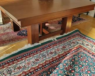 Dining Room Table.  In the style of Frank Lloyd Wright.    According to the family, Woodrow Wilson was a close friend and ate at this table with them many times through out his life.