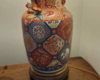 Large Imari Style Lamp