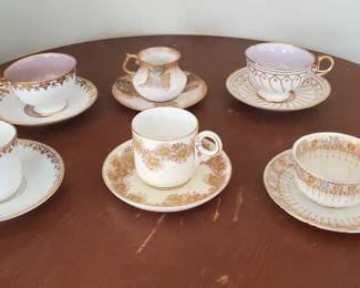 Selection of porcelain teacups