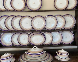 Royal Worcester gorgeous Blue and Gold