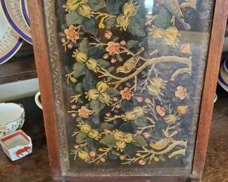Framed Antique Asian manuscript cover