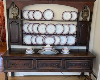 Antique Hunt Board with a set of Royal Worcester Porcelains