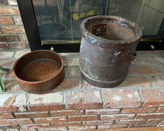 Furkin and wooden bowl