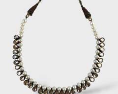 Gilt Silver Gemstone Necklace