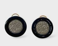 17K Sterling Coin Earrings