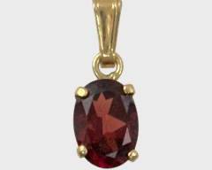 14K Garnet Pendant