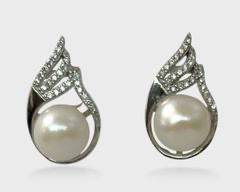 Sterling Pearl Earrings