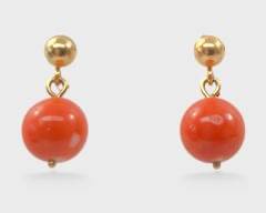 14K Coral Earrings