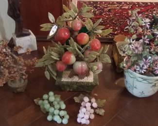 Jade trees, jade grapes, jade peaches.